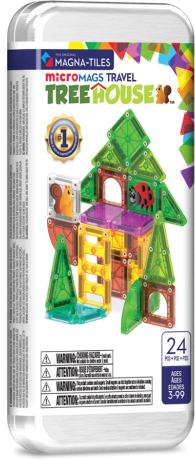 Magna-Fliesen | Micro Mags Reiseset Baumhaus 24tlg