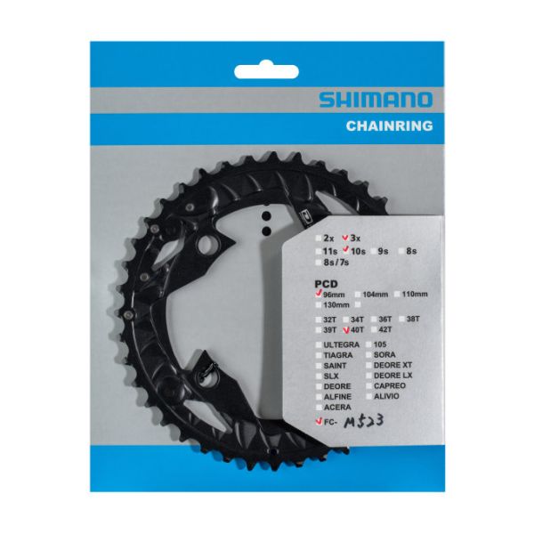 Shimano - Kette Top 40T FC -MT500 FC -M523 für Kettenschutz (AN) 10 Geschwindigkeit - Schwarz