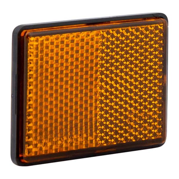 Reflektor -Rechteck Orangenscheibe 62 x 45 mm.