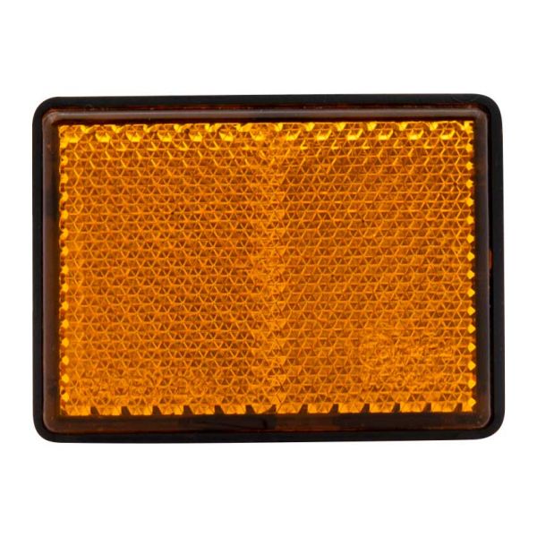 Reflektor -Rechteck Orangenscheibe 62 x 45 mm.
