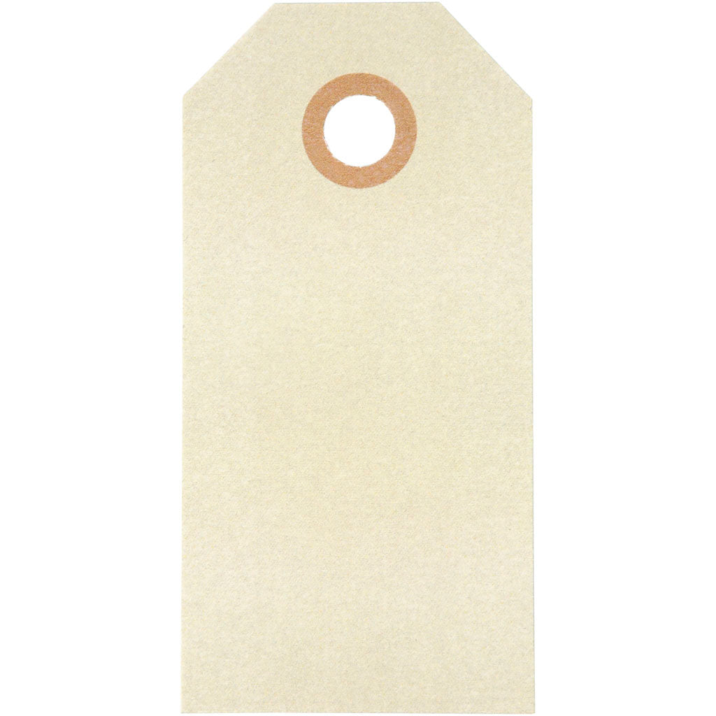 Creativ Company Manila-Etiketten, Größe 4 x 8 cm, 250 g, Creme, 1000 Stück 1 Box