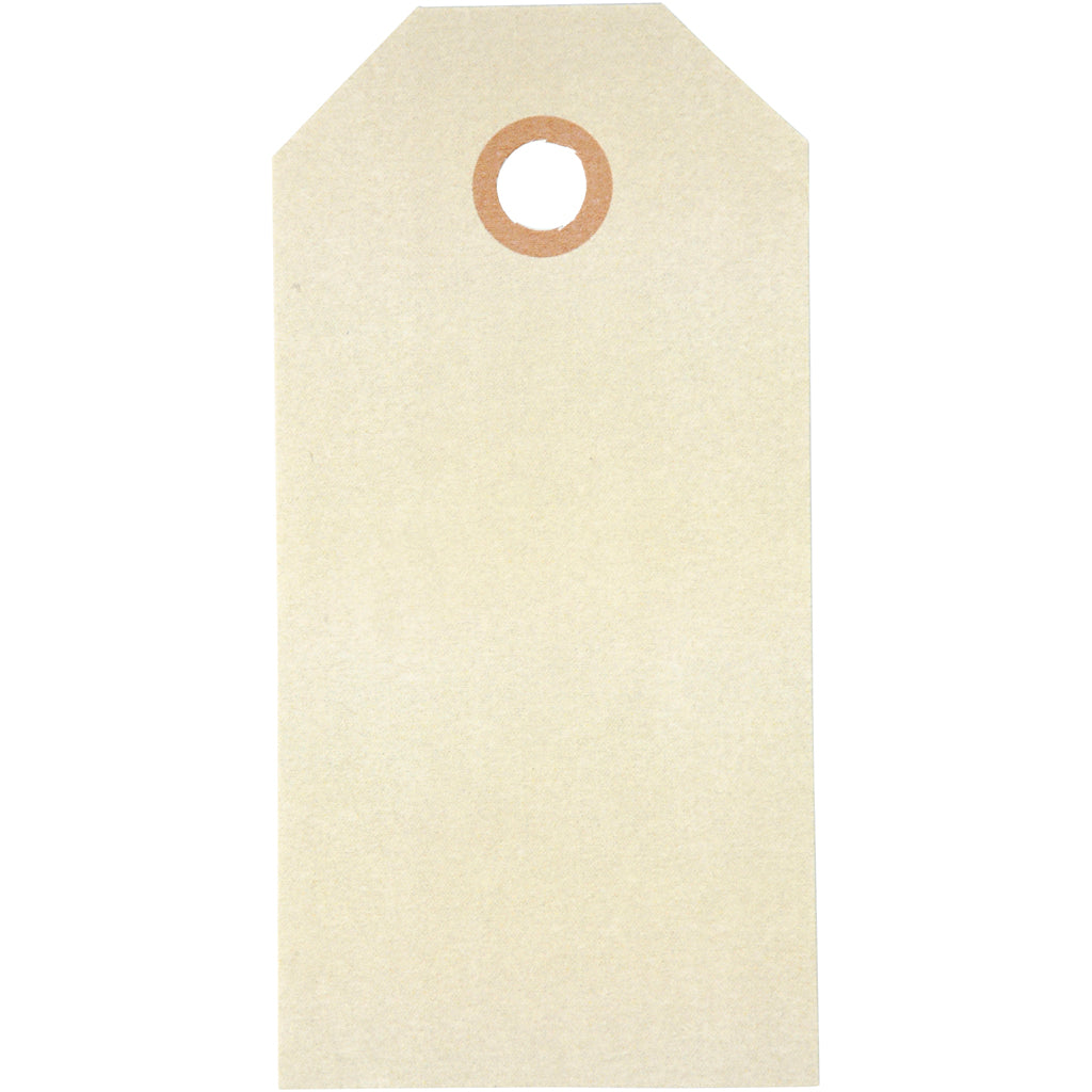 Creativ Company Manila-Etiketten, Größe 5 x 10 cm, 250 g, Creme, 20 Stück 1 Box
