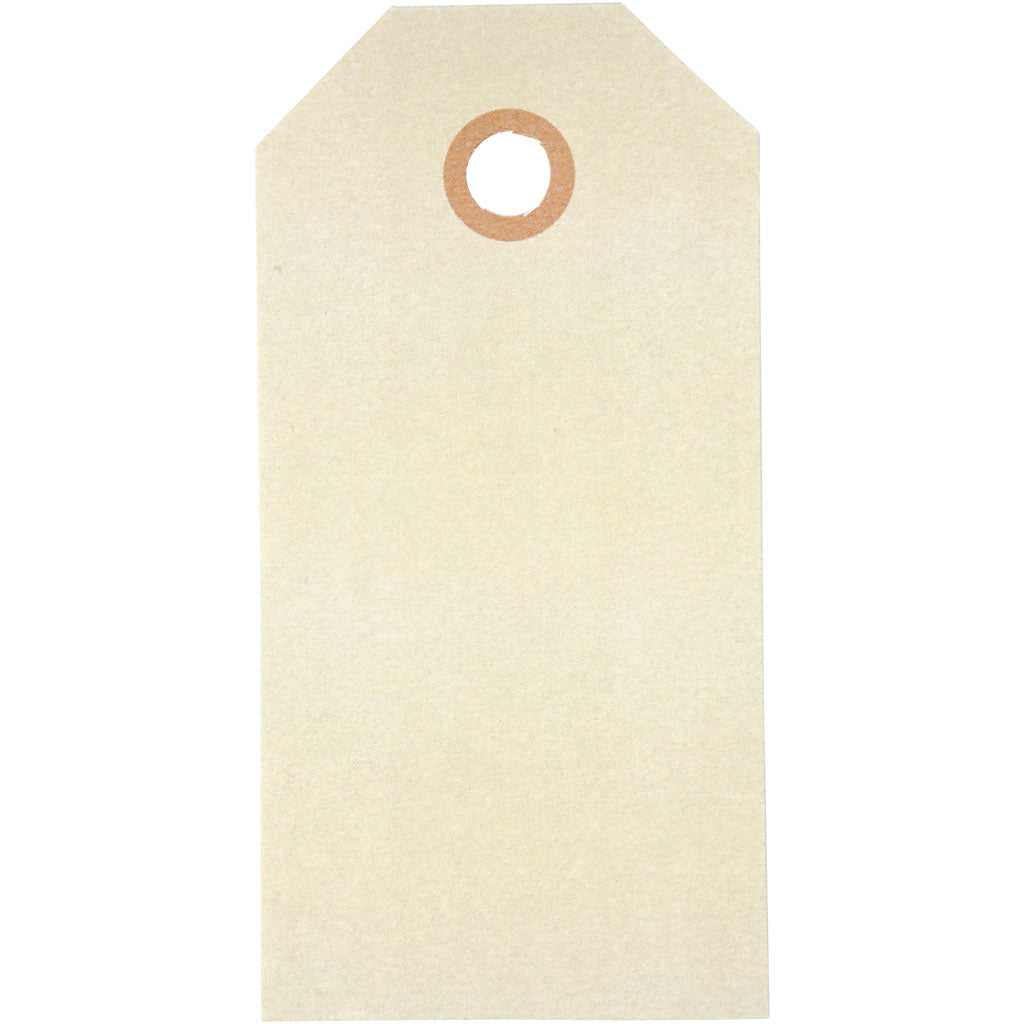 Creativ Company Manila-Etiketten, Größe 5 x 10 cm, 250 g, Creme, 1000 Stück 1 Box