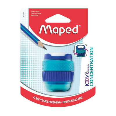 Quantore Bleistiftspitzer Maped Kidy Learn Konzentration 1-Loch blau