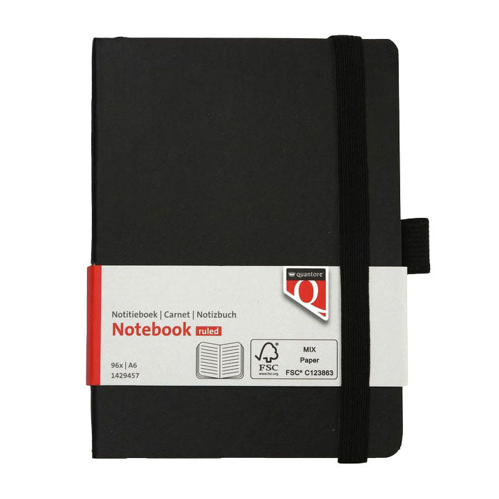 Quantore Notizbuch A6 Flex Line 192 Seiten 80gr schwarz