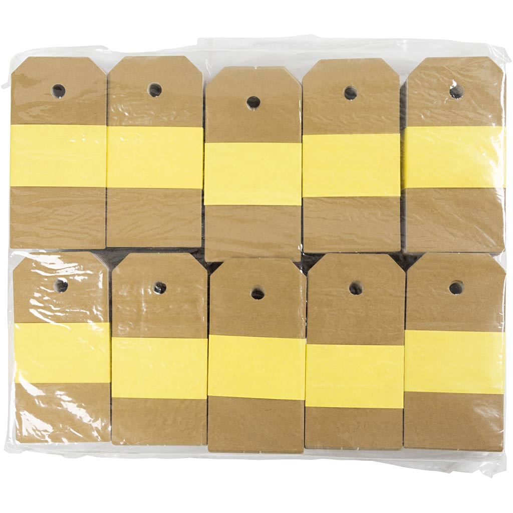Creativ Company Manila-Etiketten, Größe 4 x 8 cm, 250 g, Gold, 1000 Stück 1 Box