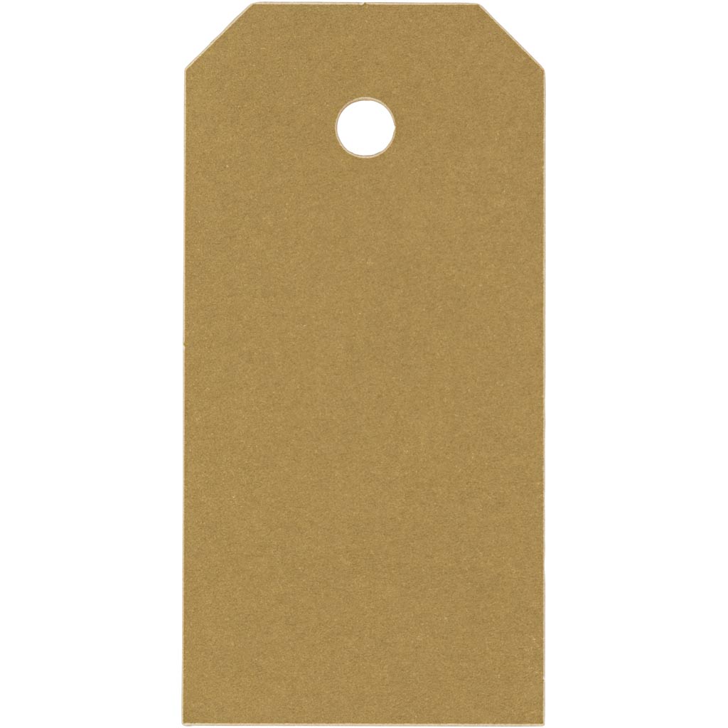 Creativ Company Manila-Etiketten, Größe 4 x 8 cm, 250 g, Gold, 1000 Stück 1 Box