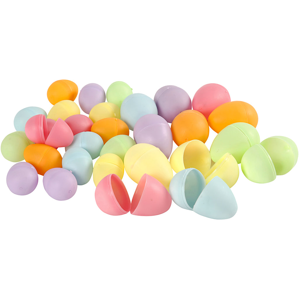 Creativ Company Eier, H: 4,5+6 cm, T 3+4 cm, Pastellfarben, 180 Stück 1 Box
