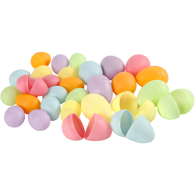 Creativ Company Eier, H: 4,5+6 cm, T 3+4 cm, Pastellfarben, 180 Stück 1 Box