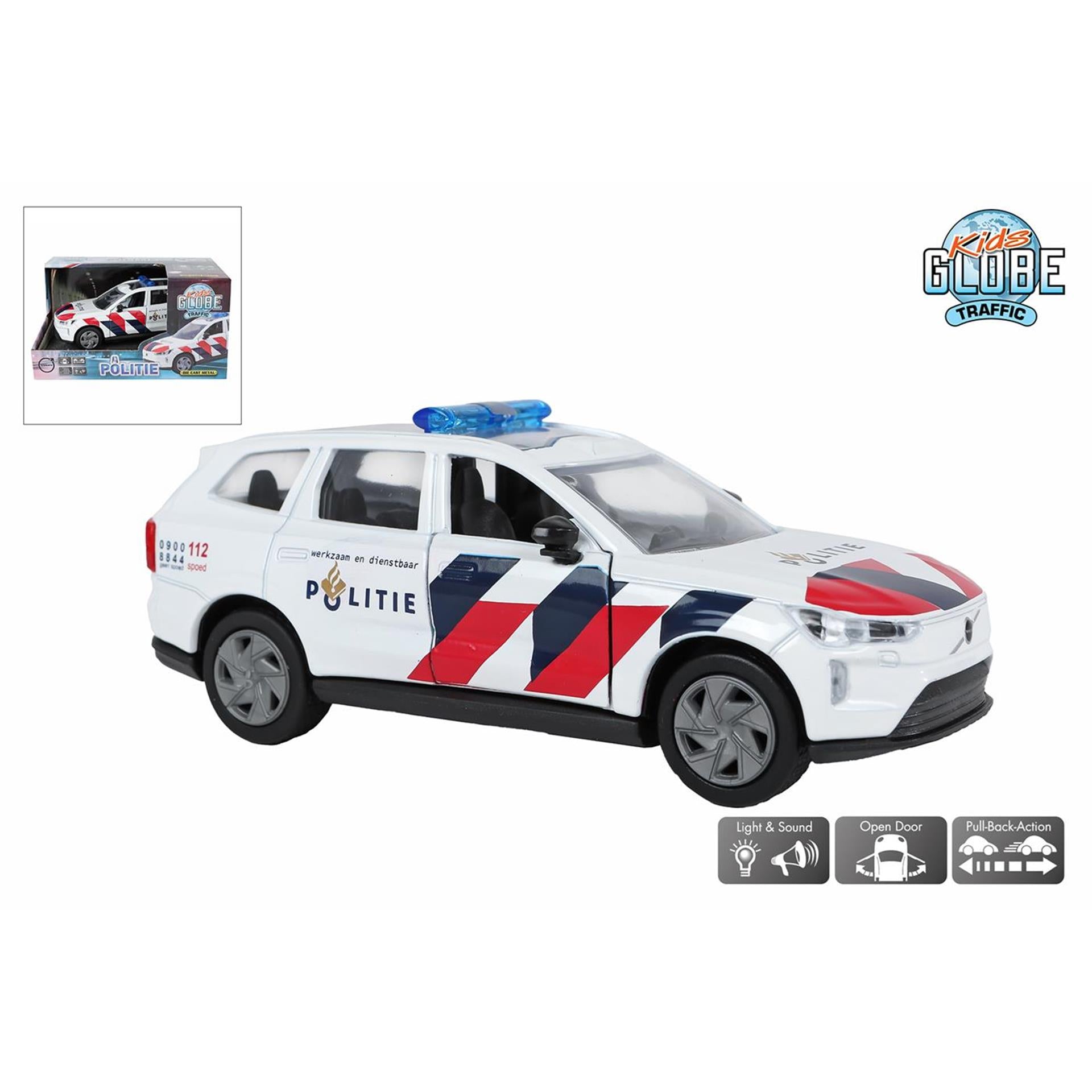 Kinderglobus Polizei Volvo Ex90 13,5 cm