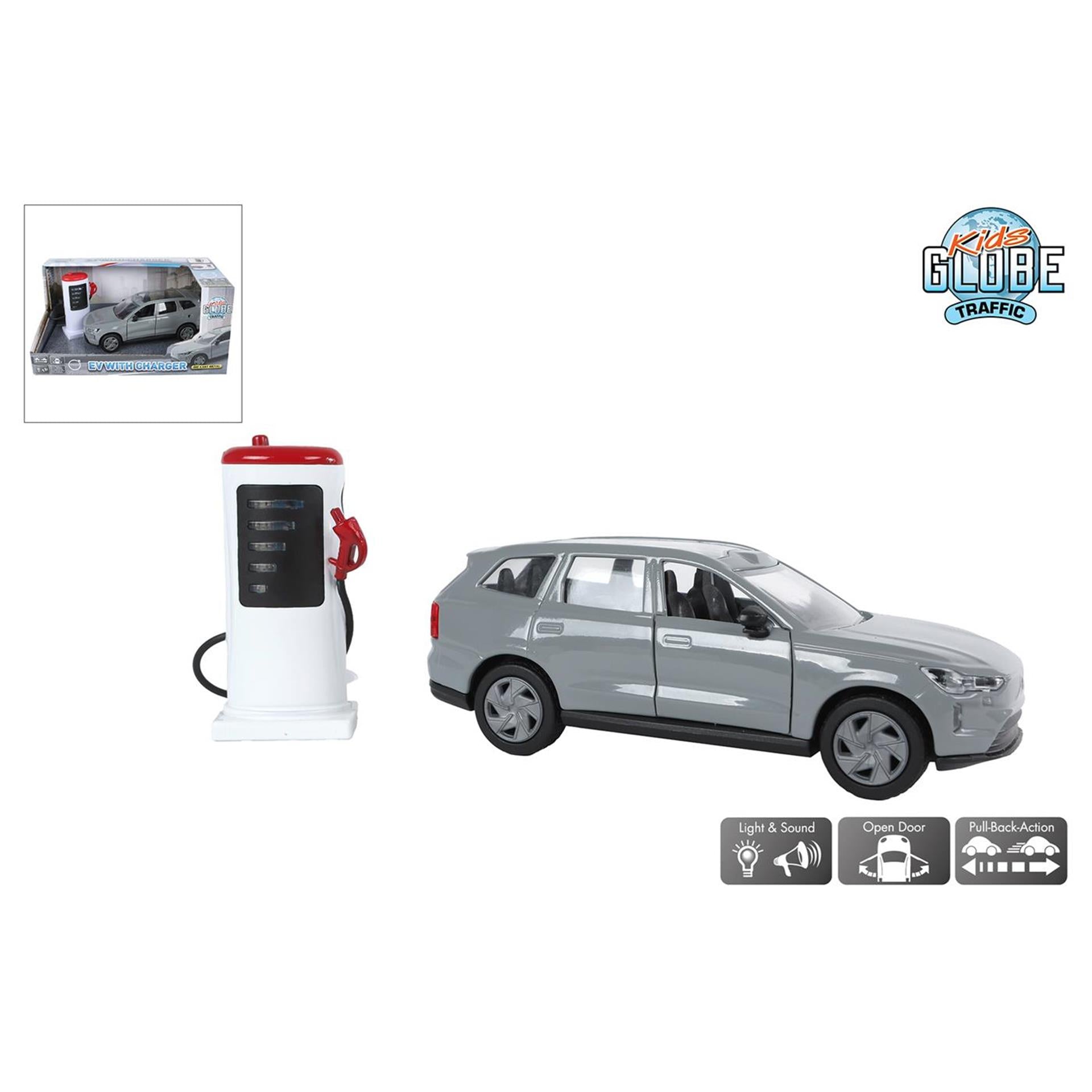 Kinder-Globus Volvo EX90 mit Ladestation