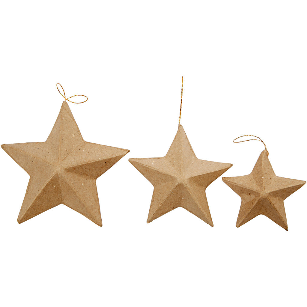 Creativ Company Sterne, D 7,5+10+12,5 cm, 6 Stück 1 Box