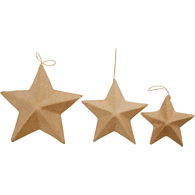 Creativ Company Sterne, D 7,5+10+12,5 cm, 6 Stück 1 Box