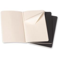Notizbuch Moleskine kariert schwarz 3 Stück