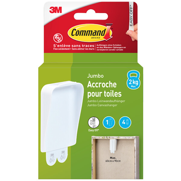 3m 1075970 - Command Bilderhaken Jumbo weiß, 1. | 11 Stück