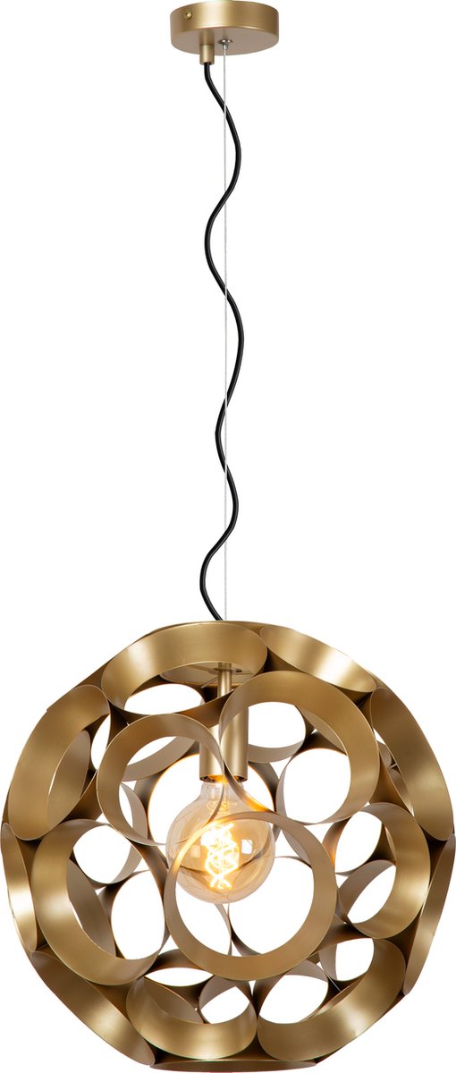 Lucide hannelore - Hängelampe - ø 40 cm - 1xE27 - mattgoldenes Messing