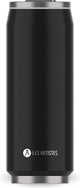Les Artistes Paris Thermosbecher Dose 500 ml – mit integriertem Strohhalm – Schwarz – LP-A1881