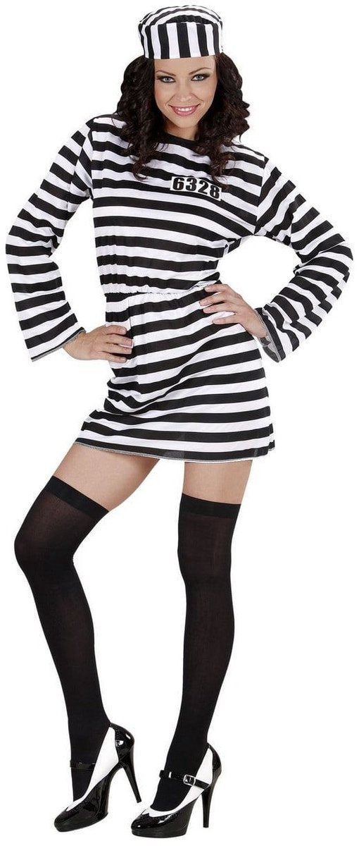 Finidi Gefangenenkleid schwarz-weiß Damen