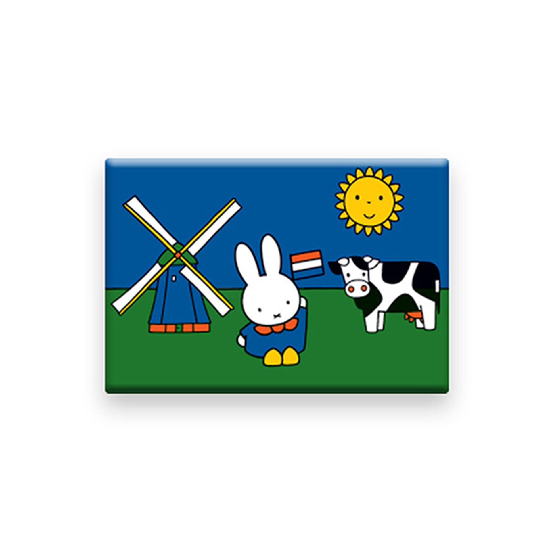Miffy Kühlschrankmagnet Weißblech Wiese