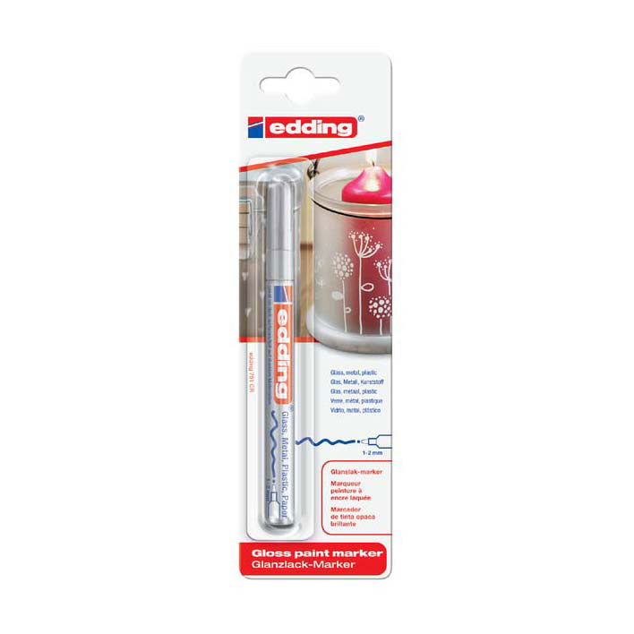 Quantore Filz -Tip Edding Lakmarker Silber