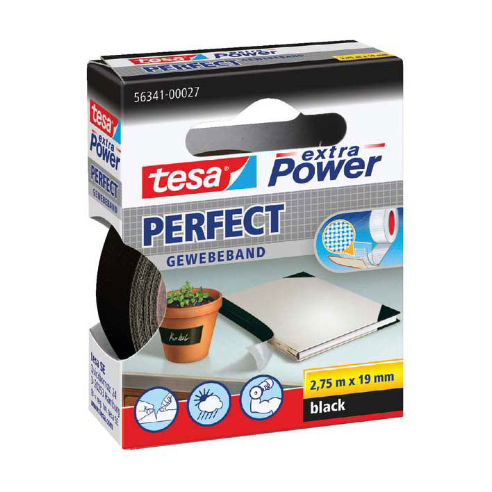Quantore Textile Tape Tesa Extra Power Perfect Schwarz