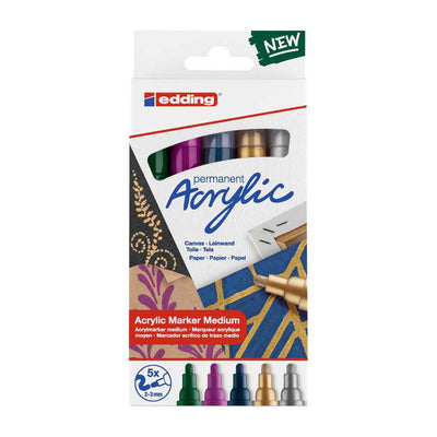 Quantore Acrylmarker Edding Metallic, 5 PCs.