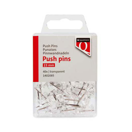 Quantore Pinnnadeln transparent, 40 Stk.