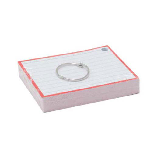 Quantore Karteikarten A7 rot inkl. Clipring 50 Blatt