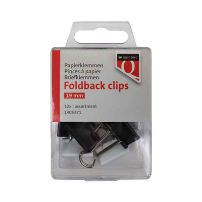 Quantore Foldback-Clips 19 mm, 12 Stk.