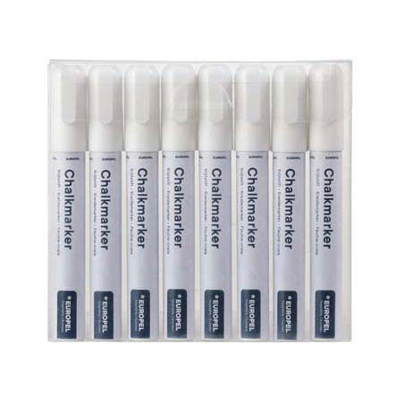 Quantore Kreidemarker Europel weiß, 8 Stk.