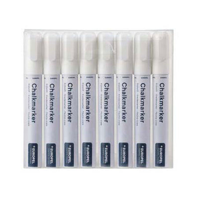 Quantore Kreidemarker Europel weiß, 8 Stk.