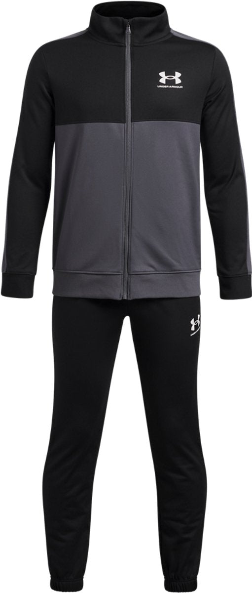 Under Armour UA Rival CB Knit Track Suit-BLK Jungen-Trainingsanzug – Schwarz – Castle Rock – Weiß