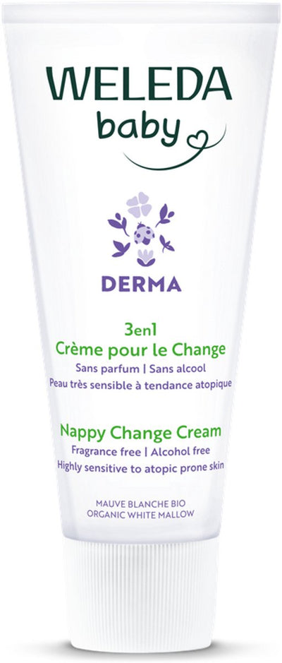 Weleda Baby Derma 3-in-1 Po-Balsam – Po-Salbe – reduziert Rötungen, stellt gereizte Haut wieder her – schützt vor Feuchtigkeit – 100 % natürliche Inhaltsstoffe – 50 ml