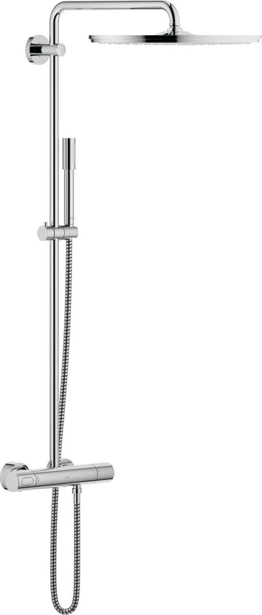 Grohe Rainshower Duschsystem – Regenbrause ø 40 cm – inklusive Thermostatarmatur – 15 cm Achsabstand – 27174001
