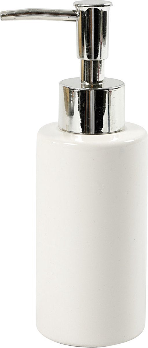 Creativ Company Seifenpumpe, H: 16,5 cm, T 5,5 cm, 150 ml, weiß, 1 Stück