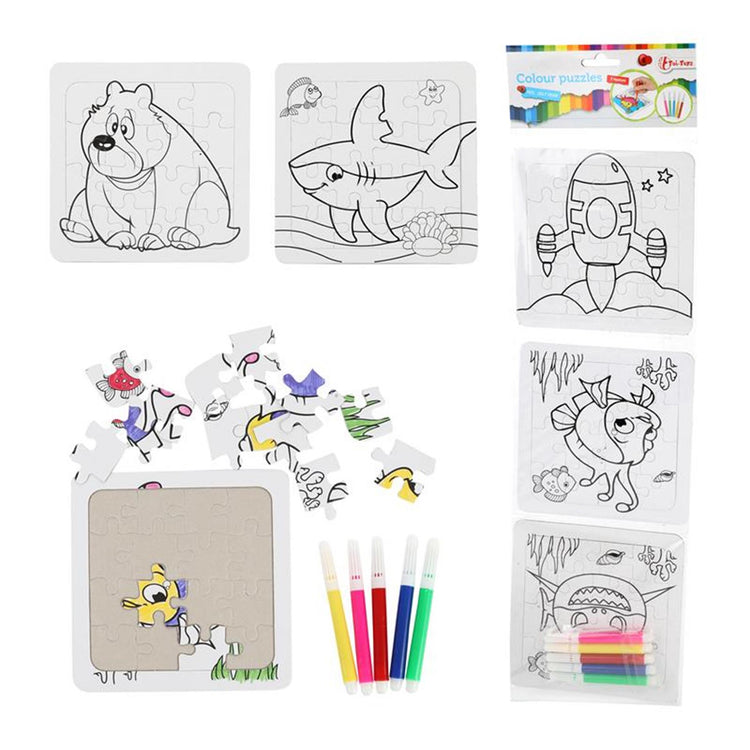 Toi-toys Toi Toys malt die Puzzles mit Markern aus