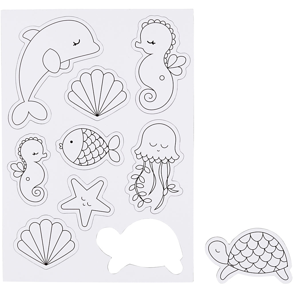 Creativ Firmenmagnete, Meeresfiguren, Blatt 14,85x21, 1 Blatt