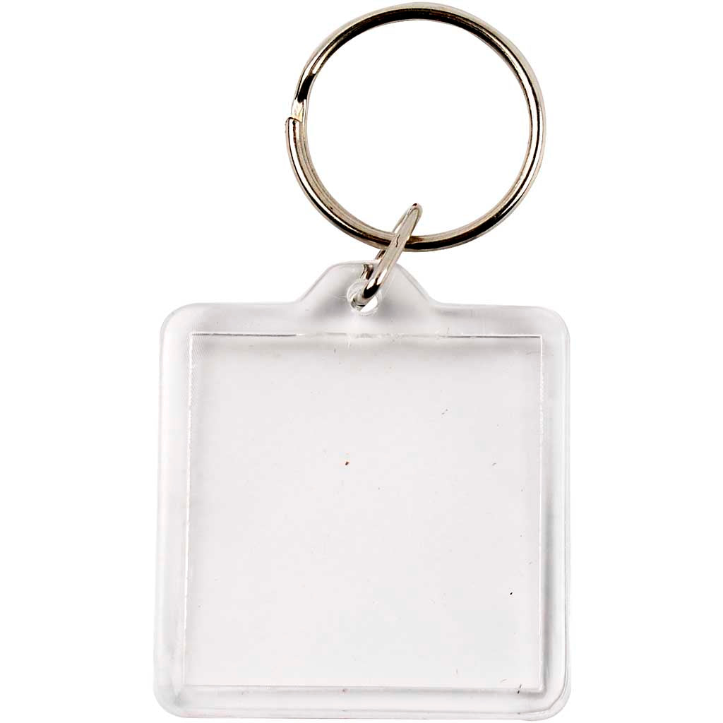Creativ Company Schlüsselanhänger, Größe 40x40 mm, 25 Stück, 1 Box
