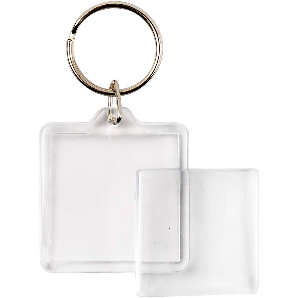 Creativ Company Schlüsselanhänger, Größe 40x40 mm, 25 Stück, 1 Box