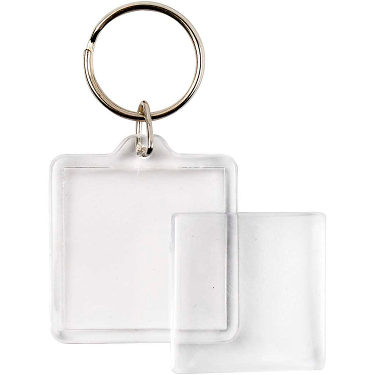 Creativ Company Schlüsselanhänger, Größe 40x40 mm, 25 Stück, 1 Box