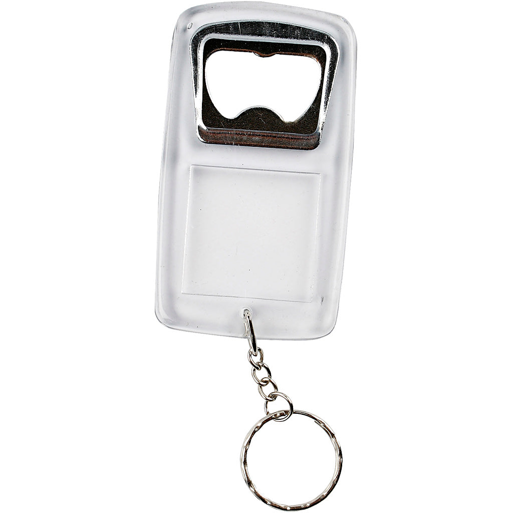 Creativ Company Schlüsselanhänger mit Flaschenöffner, Maße 8x4,5x0,5 cm, 5 Stück 1 Box