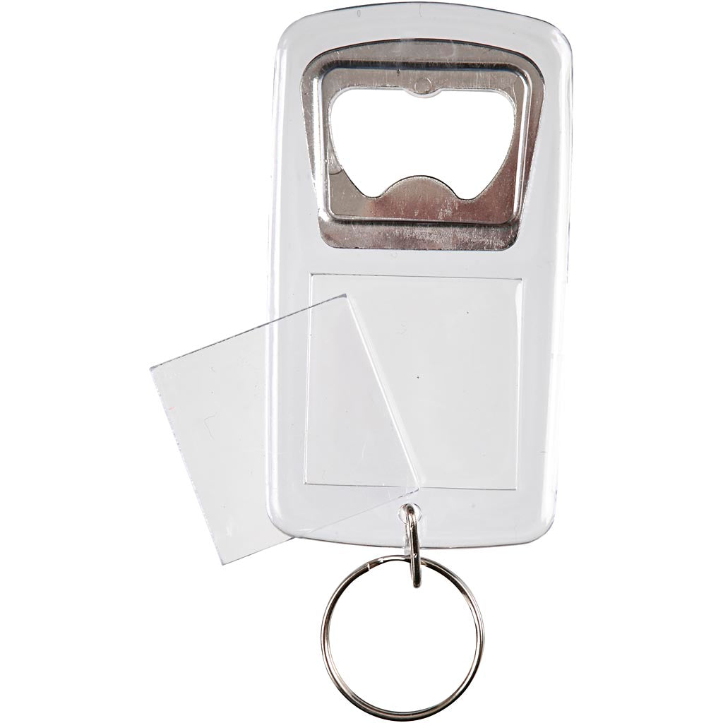 Creativ Company Schlüsselanhänger mit Flaschenöffner, Maße 8x4,5x0,5 cm, 5 Stück 1 Box