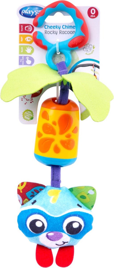 Playgro Glockenspiel Rocky Raccoon Hängespielzeug – Kinderwagenzubehör – Kinderwagenspielzeug – Hängespielzeug – Kinderwagenspielzeug – Babyspielzeug – Babyspielzeug mit Sound – Kinderwagenzubehör – Kinderwagenzubehör – Lernspielzeug
