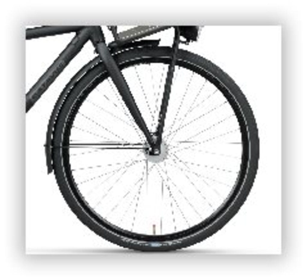 Batavus Vorderrad 28 schwarz 36g. Felge mit Nabendynamo (2,4W).