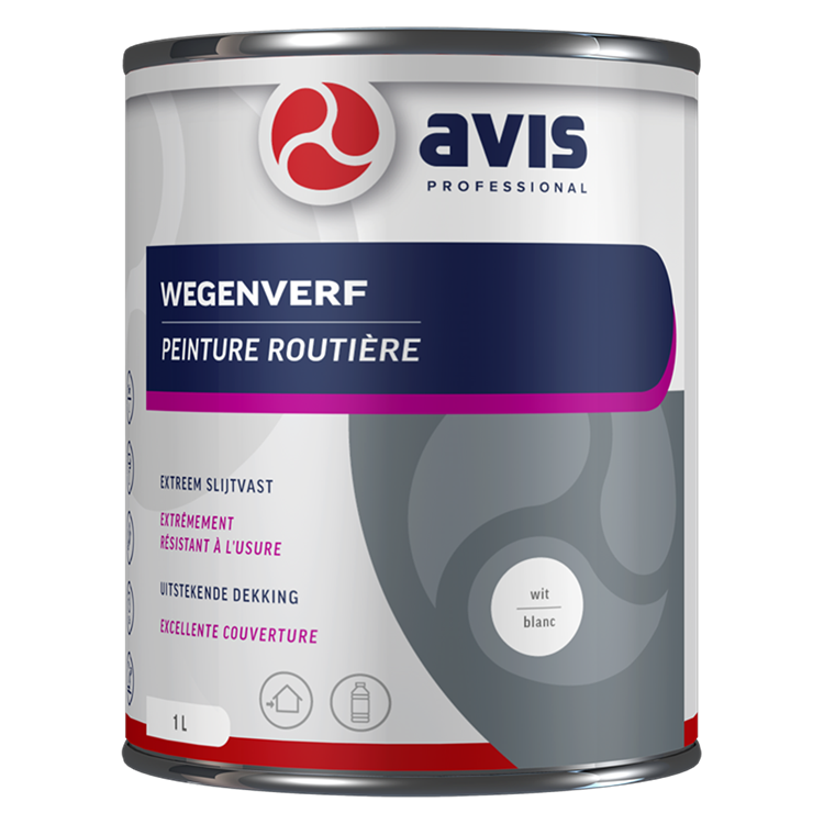 Avis Professional 1074405 – Avis Straßenfarbe Weiß 1lt | 1 Stk