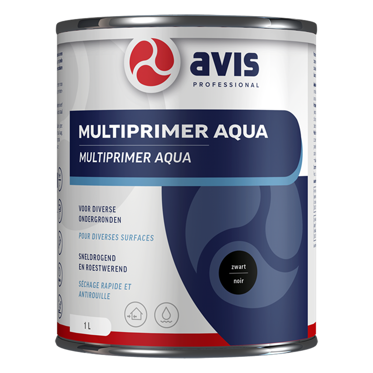 Avis Professional 1074386 – Avis Multiprimer Aq. zwart 1lt | 1 Stk