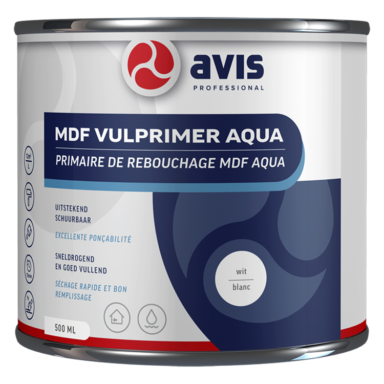 Avis Professional 1074465 – Avis MDF Vulprim Aq Weiß 500 ml | 1 Stk