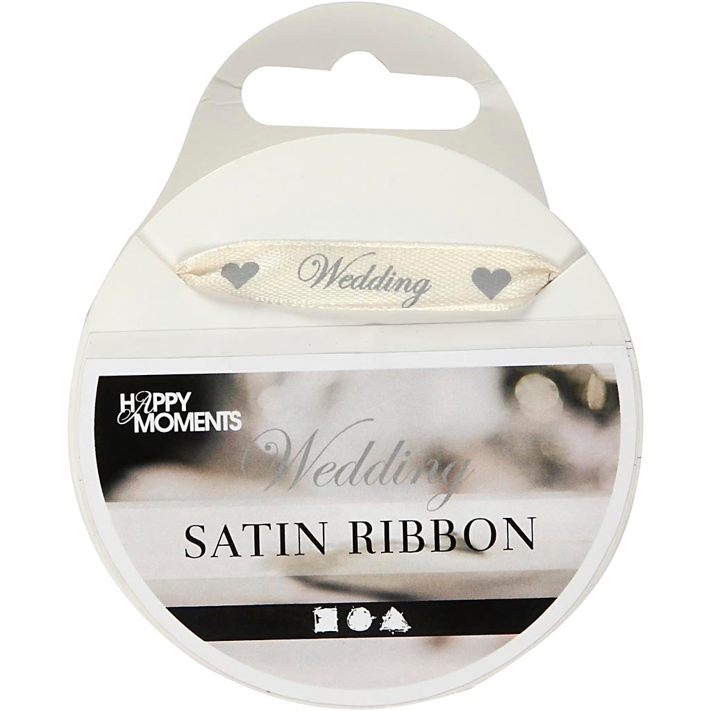Creativ Company Satin Ribbon Off-White, 10m