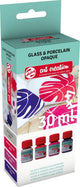 TALENS ART CREATE.GLAS PORZELAN DEGEN 4 x30ML Pink Silber