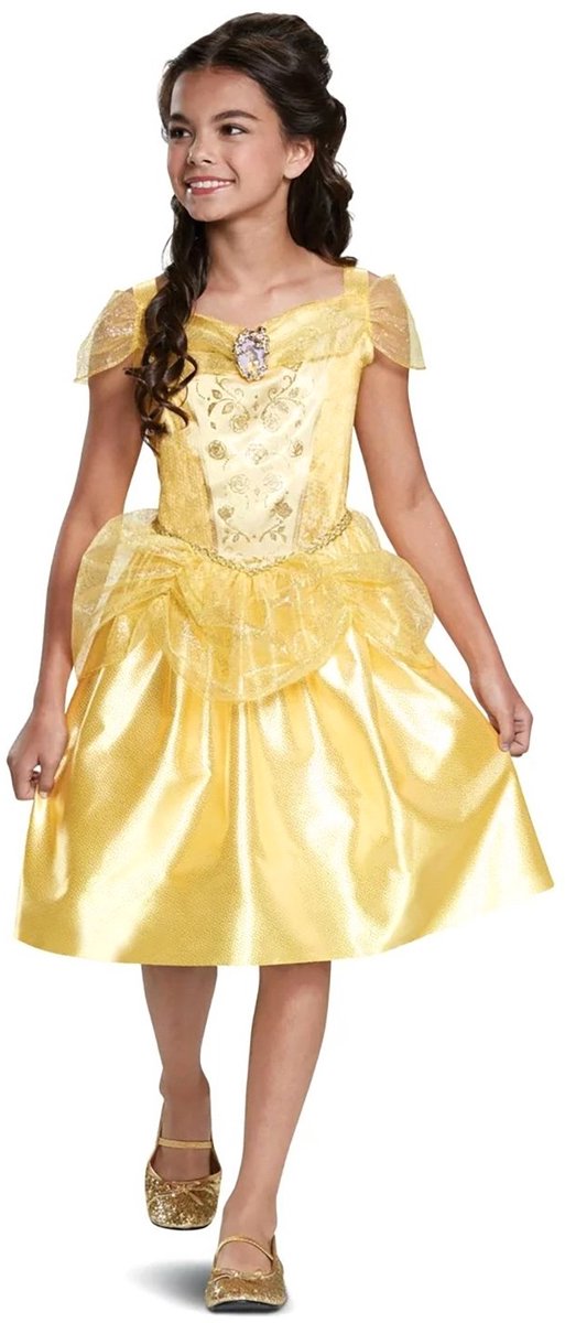 Disney-Prinzessin-Verkleidung – Die Schöne, das Biest, klassisches Belle-Kleid, Größe S (5 – 6 Jahre), Mädchen